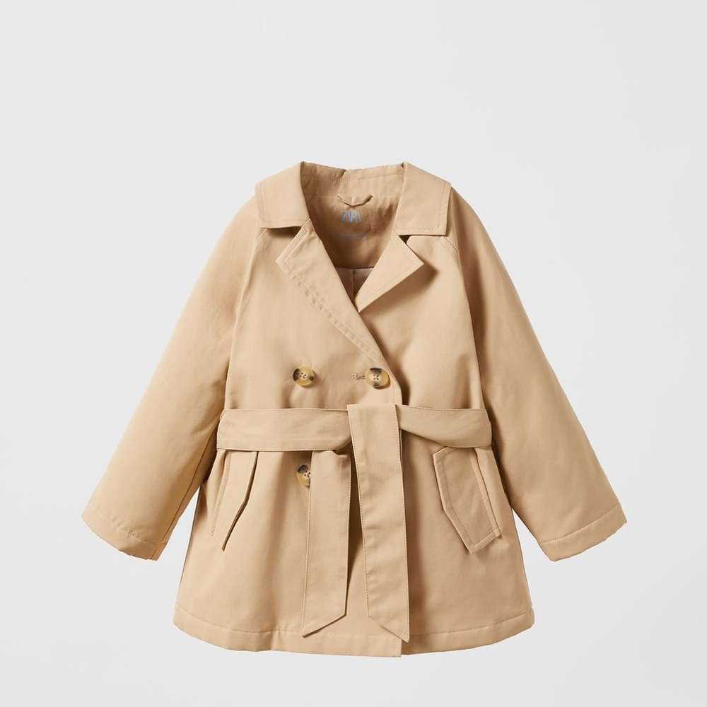 Zara Kids Tan Pea Coat